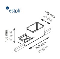 MEDIDAS JABONERA BAÑO-DUCHA SOLID ESTOLI